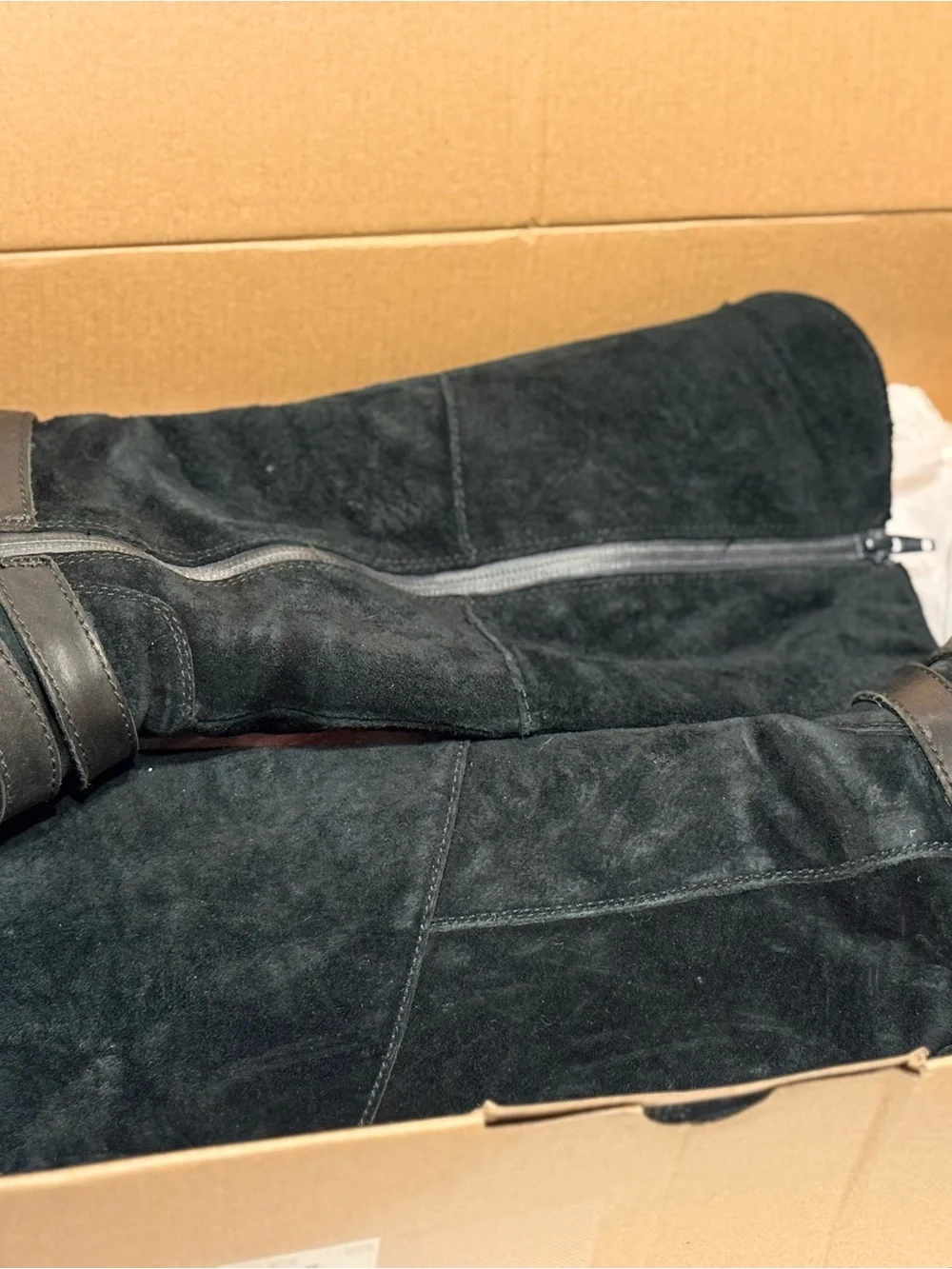The North Face Bridgeton Black Suede Waterproof Riding Boots, EUC w/ box, size 9